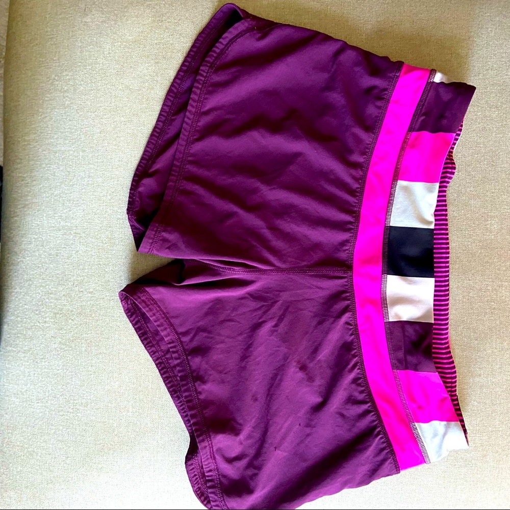 Lululemon Sz 8 purple speed shorts